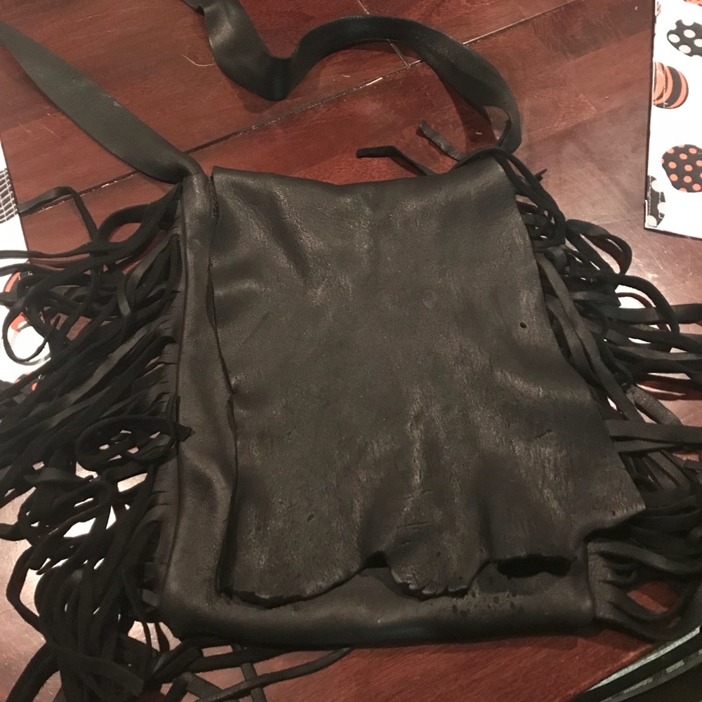 Cross Body Leather Fringe Purse